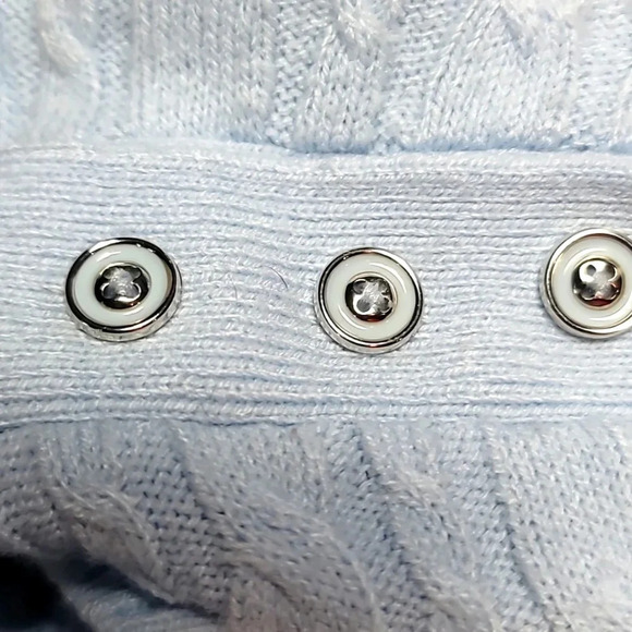 New York And Company Light Blue Cable Knit Sweater Size Large - Picture 7 of 7